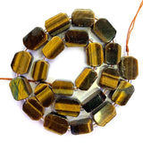 Tiger Eye Beads 8x12mm 12x16mm Geometric Loose Stone Beads DIY Jewelry Making