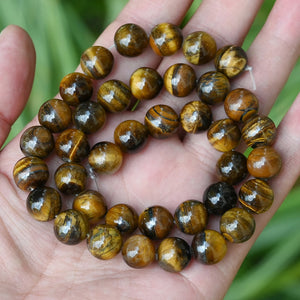 Tiger Eye Crystal Stone Beads 4-10mm Round for Jewelry Making
