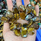 Tiger Eye Green Jade Strawberry Quartz Beads 15'' Square DIY Loose Beads