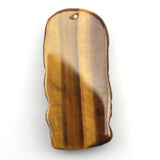 Natural Tiger Eye Carved Bamboo Pendant for Women Necklace