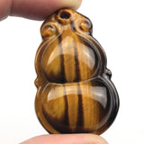 Natural Tiger Eye Pendant Carved Gourd Pendant For Women