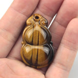 Natural Tiger Eye Pendant Carved Gourd Pendant For Women