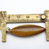 Tiger Eye Stone Marquise Pendant 40mm*12mm