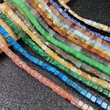 Tiger Eye Agater Malachite Aventurine Square Beads for DIY Jewelry