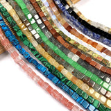 Tiger Eye Agater Malachite Aventurine Square Beads for DIY Jewelry