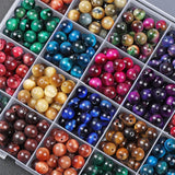 Tiger Eye Stone Bead Multicolor Round Cat Eye Loose Spacer Beads