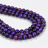 Tiger Eye Stone Bead Multicolor Round Cat Eye Loose Spacer Beads