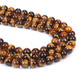 Tiger Eye Stone Bead Multicolor Round Cat Eye Loose Spacer Beads