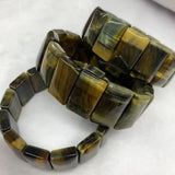 Natural Tiger Eye Stone Beads Bracelet Gemstone Bangle DIY Jewelry