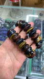Tiger Eye Stone Beads Bracelet Gemstone Bangle Fine Jewelry for Man Woman Gift