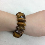 Tiger Eye Stone Beads Bracelet Gemstone Bangle Fine Jewelry for Man Woman Gift