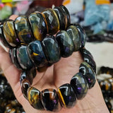 Tiger Eye Stone Beads Bracelet Natural Gemstone DIY Jewelry