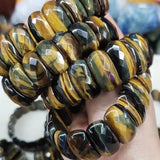 Tiger Eye Stone Beads Bracelet Natural Gemstone DIY Jewelry