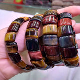 Tiger Eye Stone Beads Bracelet Gemstone Jewelry Bangle For Women Men Gift