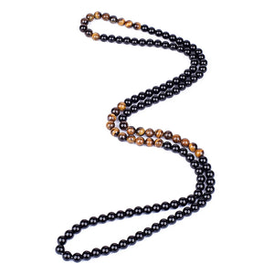 Tiger Eye Stone Beads Necklace for Meditation Yoga Men Women