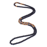 Tiger Eye Stone Beads Necklace for Meditation Yoga Men Women