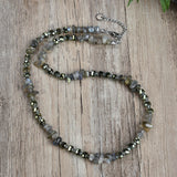 Tiger Eye Stone Catholic Beads Necklace Hematite Jewelry