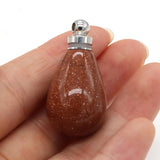 Tiger Eye Stone Perfume Bottle Pendant Charms for Jewelry Making