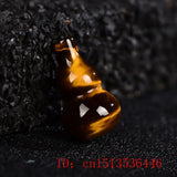 Tiger Eye Gourd Pendant Necklace Amulet Luck Charm Jewelry