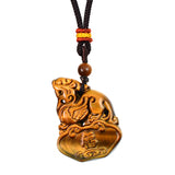 Tiger Eye Stone Piyao Necklace Pendant Healing Protection