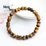 Tiger Eye Stone Beaded Bracelet Retro Men Women Jewelry Charm Gift