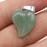 Tiger Eye Rose Quartz Pendant Heart Shape Necklace DIY Jewelry 16x20mm