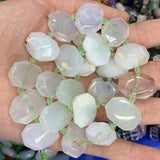 Tiger Eye Strawberry Green Jade Stone Beads 15'' Square DIY Loose Beads 