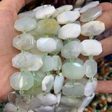 Tiger Eye Strawberry Green Jade Stone Beads 15'' Square DIY Loose Beads 