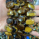 Tiger Eye Strawberry Green Jade Stone Beads 15'' Square DIY Loose Beads 