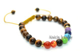 Tiger Eyes 7 Colors Stone Beads Chain Bracelets for Men and Women