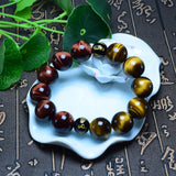 Tiger Eyes Red Yellow Beaded Bracelet 10/12/14/16mm