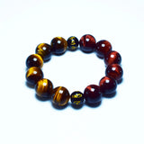 Tiger Eyes Red Yellow Beaded Bracelet 10/12/14/16mm
