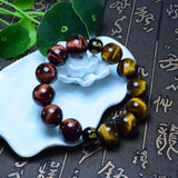 Tiger Eyes Red Yellow Beaded Bracelet 10/12/14/16mm