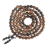 Tiger Skin Sandalwood Tabby Pattern 108 Beads