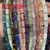 Tiger Eye Aquamarine Apatite Quartz Amethyst Beads 8x11mm