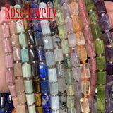 Tiger Eye Aquamarine Apatite Quartz Amethyst Beads 8x11mm