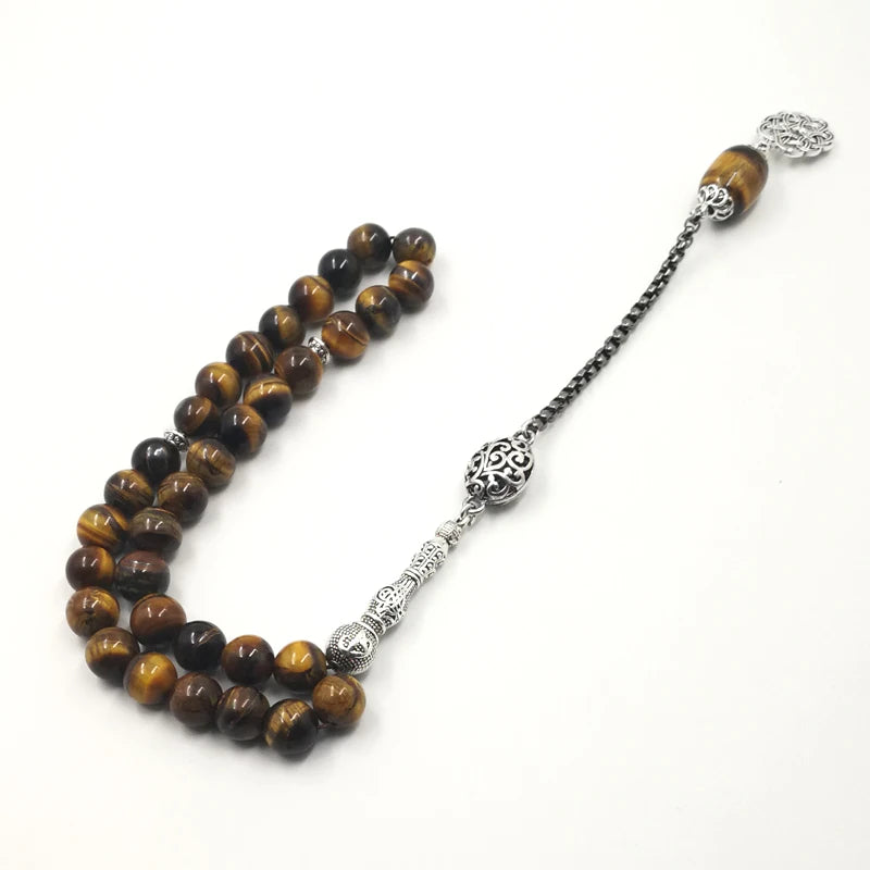 Tiger Eyes Tasbih Muslim Rosary 33 45 66 99 Prayer Beads Saudi Arabia Jewelry