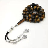 Natural Tiger Eyes Tasbih Muslim Man Misbaha Prayer Beads 33 66 99 Beads