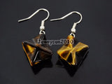 Tiger's Eye Merkaba Healing Pendant & Earrings Set