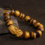 Natural Tiger's Eye Pixiu Bracelet - Fine Jewelry Jade Bangle for Men Women