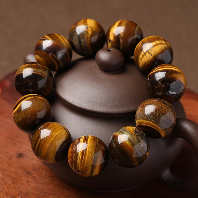 Tiger's Eye Stone Beaded Bracelet Couple Gift
