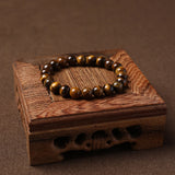 Tiger's Eye Stone Beaded Bracelet Couple Gift