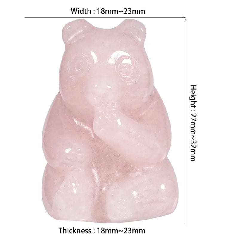 Tiger's Eye Stone Bear Statue Hand-Carved Animal Figurine