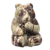 Tiger's Eye Stone Bear Statue Hand-Carved Animal Figurine