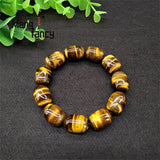Tiger's Eye Stone Buddha Bead Bracelet Charms Fine Jewelry