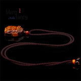 Tiger's Eye Stone Buddha Head Pendant Necklace