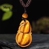 Tiger's Eye Lucky Bag Ruyi Pendant Necklace