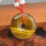 Tiger's Eye Stone Peace-buckle Pendant Fine Jewelry
