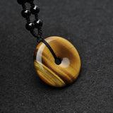 Tiger's Eye Stone Peace-buckle Pendant Fine Jewelry