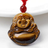 Tiger's Eye Carved Maitreya Lucky Pendant